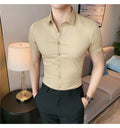 Latest 2025  Men's  Short Sleeved Casual Business shirt