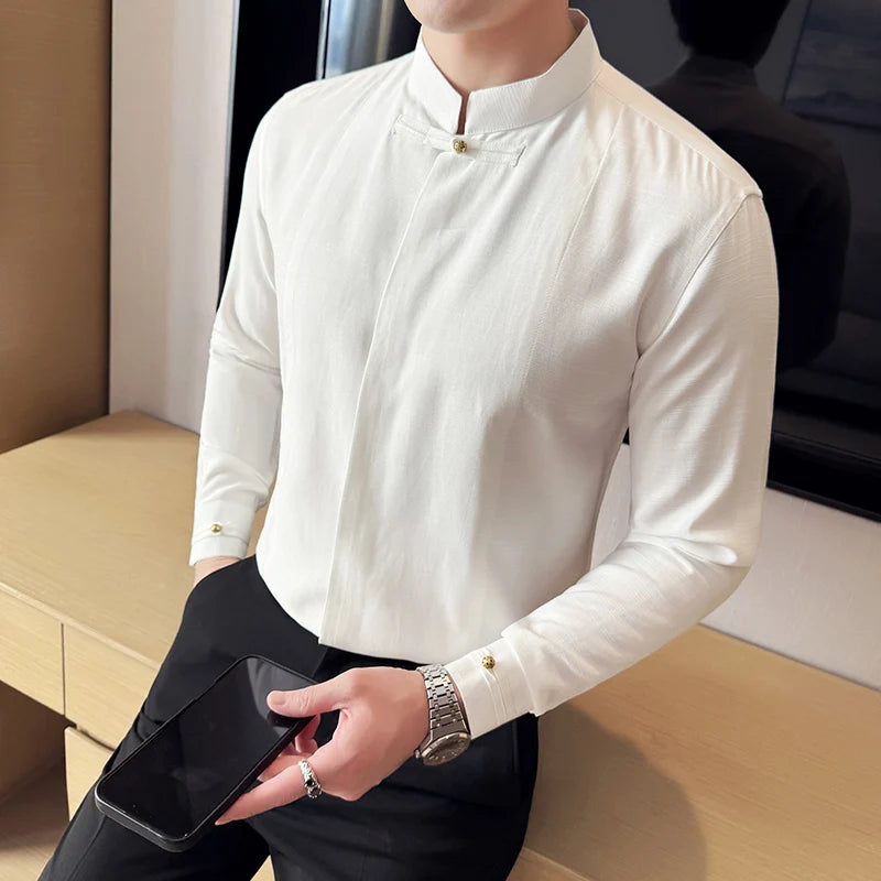 Men's Long-sleeve shirt superb looking design for  office wear