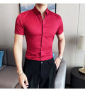 High Quality Men Business Casual Short Sleeved Shirt