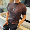 Leopard Pattern T Shirt For Men Summer Short Sleeve