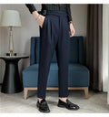 Luxury Men's Slim High-Rise Formal Pants