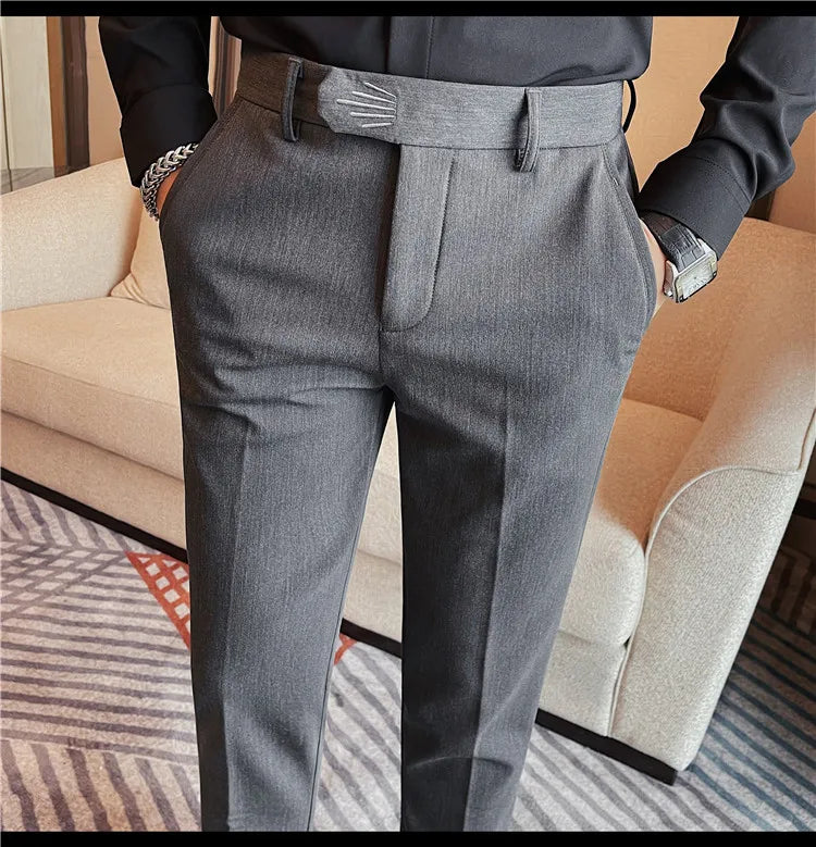 New Solid Color Slim Fit Business Casual Versatile Pants