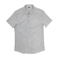 Casual Slim Fit Men Short Sleeve Non Iron Striped Light Shirt
