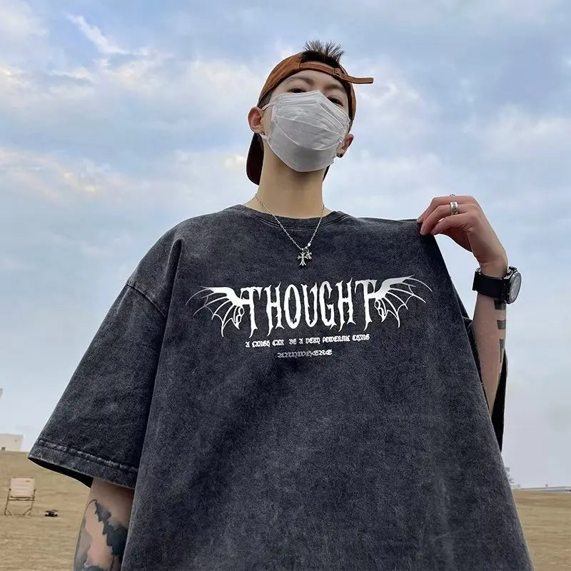 Men Classy  Streetwear Loose T-shirt