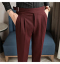 Luxury Men's Slim High-Rise Formal Pants