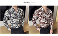 Vintage Flower Shirt Long Sleeved for Men