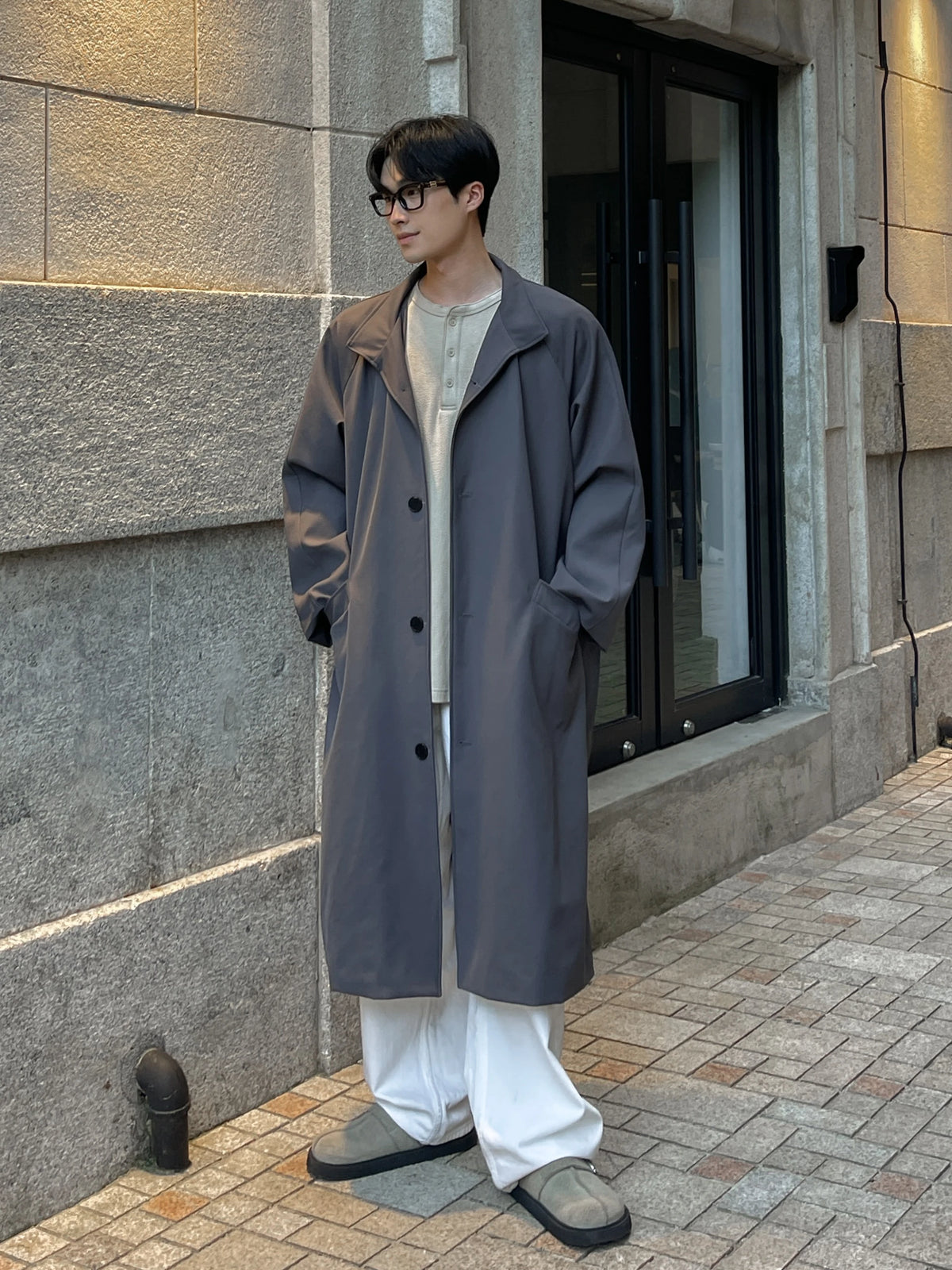 New Men's Mid-length Windbreaker Collar Lengthened Over The Knee. High-quality Men's Windproof Jacket up to 5 XL