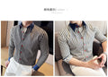 Men High-quality Long Sleeved Striped Shirts