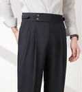 High Quality Men High Waist Suit Pants