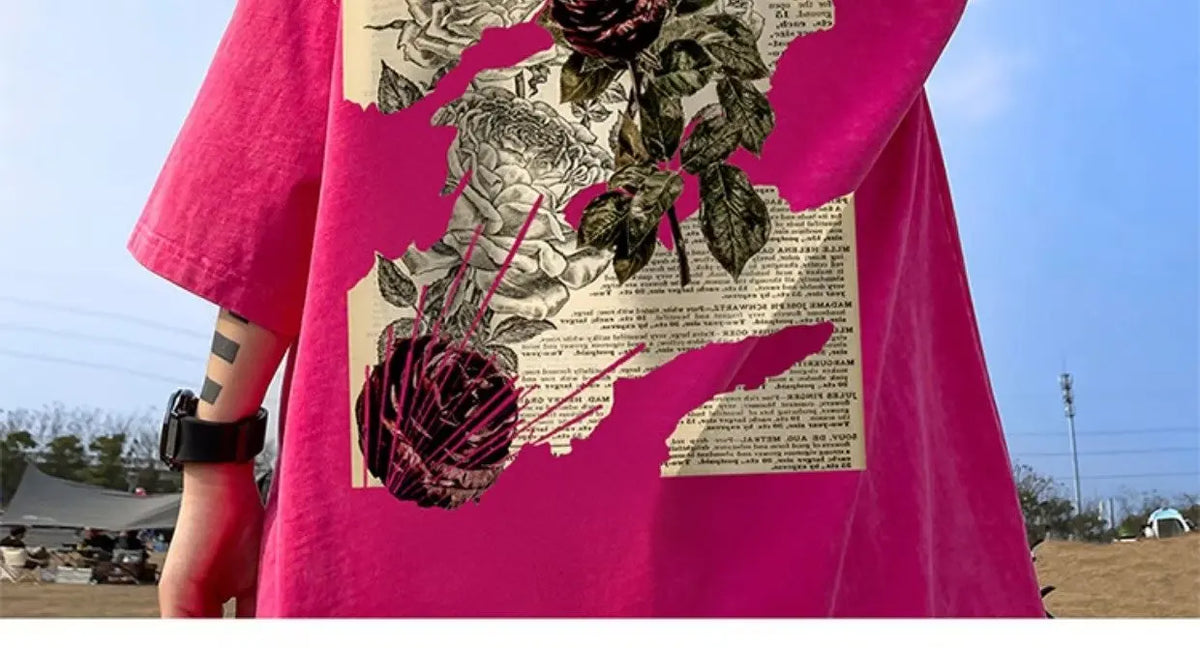 Men Classy  Streetwear Loose T-shirt