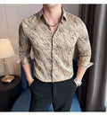 High Quality Men's Summer Long Sleeve Business  Shirt