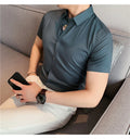 Latest 2025  Men's  Short Sleeved Casual Business shirt