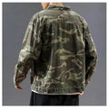 Men's Green Camouflage Denim Jackets New Casual Comfortable