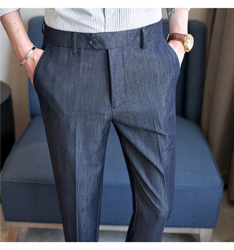 Men High-quality Slim Fit Business Office Social Pants