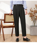 High Quality Men High Waist Suit Pants