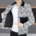 Spring Autumn  Jacket for Men Fashion Striped Casual Business Windproof Jacket